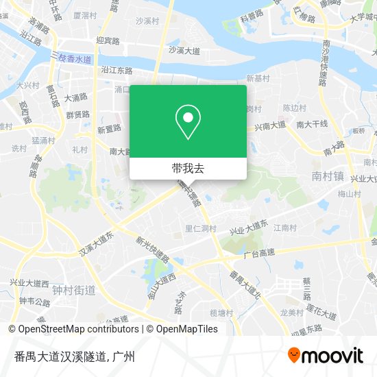 番禺大道汉溪隧道地图