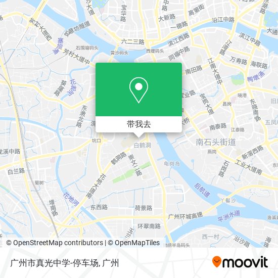 广州市真光中学-停车场地图