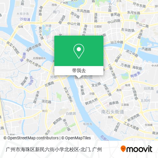 广州市海珠区新民六街小学北校区-北门地图