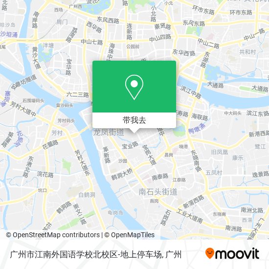 广州市江南外国语学校北校区-地上停车场地图