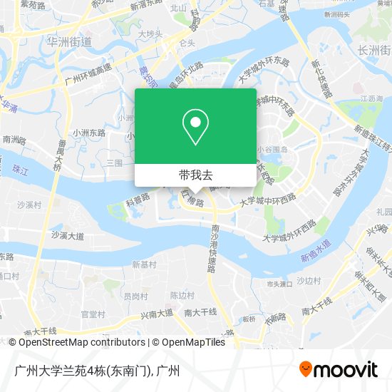 广州大学兰苑4栋(东南门)地图