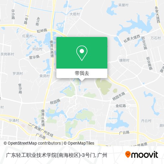 广东轻工职业技术学院(南海校区)-3号门地图