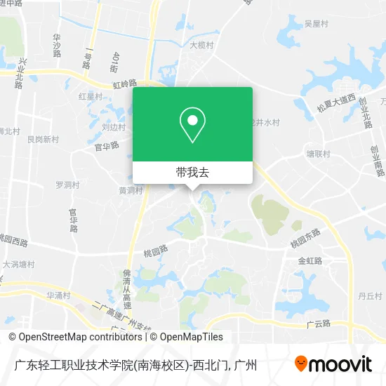 广东轻工职业技术学院(南海校区)-西北门地图