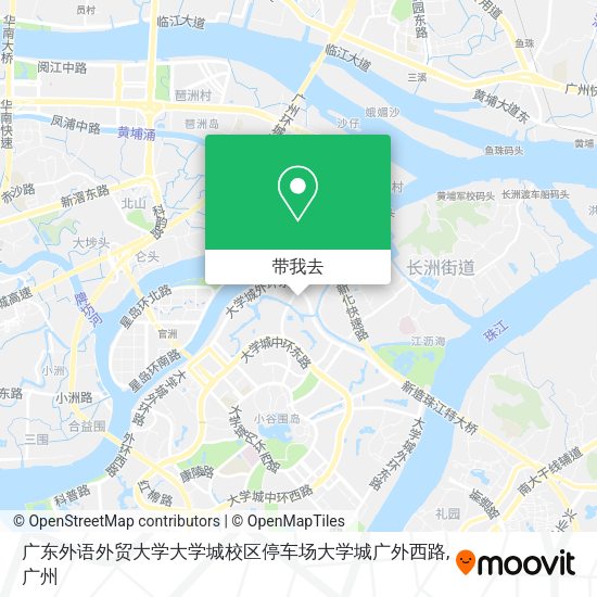 广东外语外贸大学大学城校区停车场大学城广外西路地图