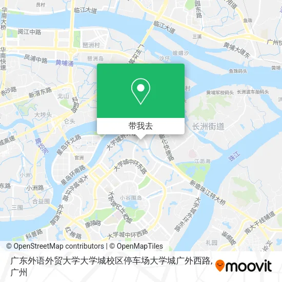 广东外语外贸大学大学城校区停车场大学城广外西路地图