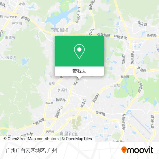 广州广白云区城区地图