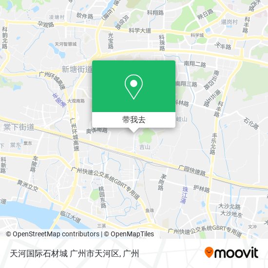天河国际石材城 广州市天河区地图
