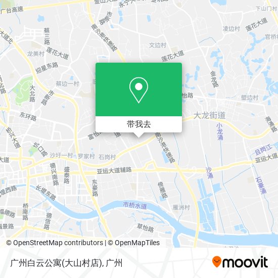 广州白云公寓(大山村店)地图
