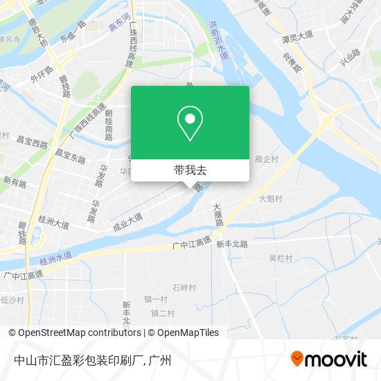 中山市汇盈彩包装印刷厂地图