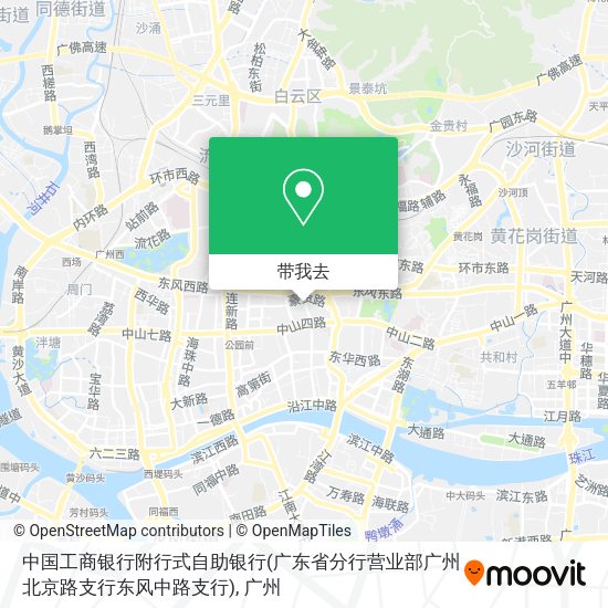 中国工商银行附行式自助银行(广东省分行营业部广州北京路支行东风中路支行)地图