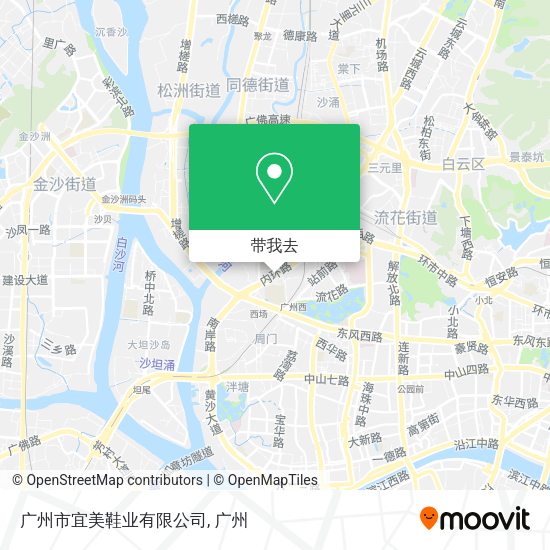 广州市宜美鞋业有限公司地图