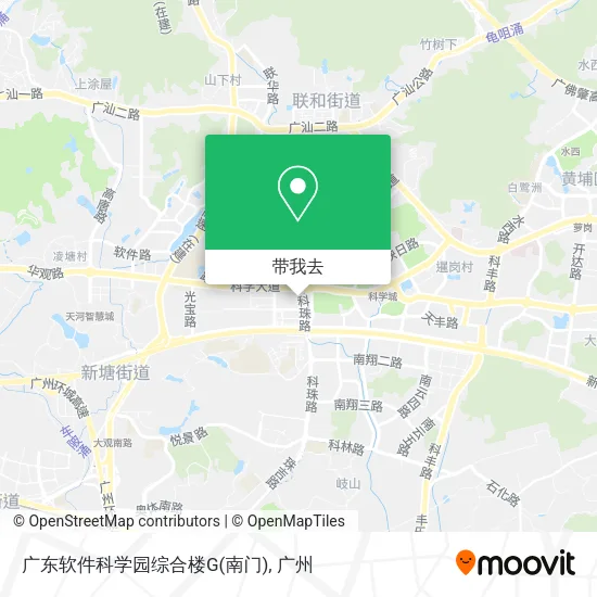 广东软件科学园综合楼G(南门)地图