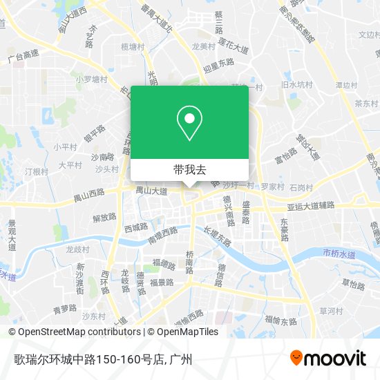 歌瑞尔环城中路150-160号店地图