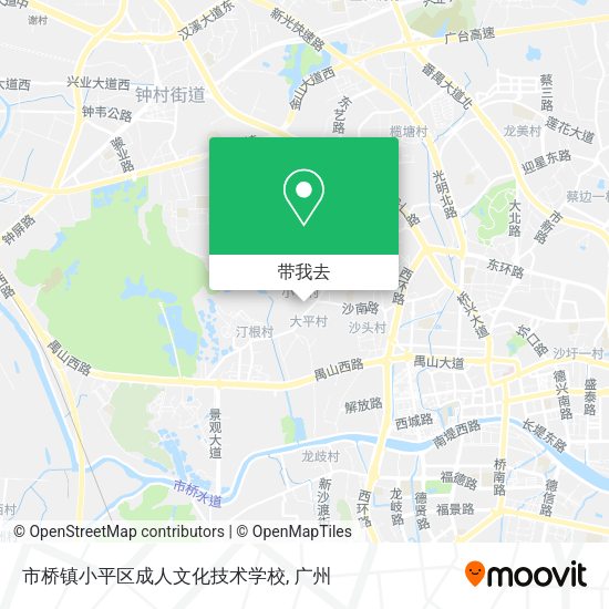 市桥镇小平区成人文化技术学校地图