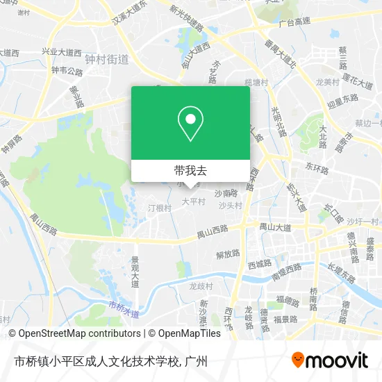 市桥镇小平区成人文化技术学校地图