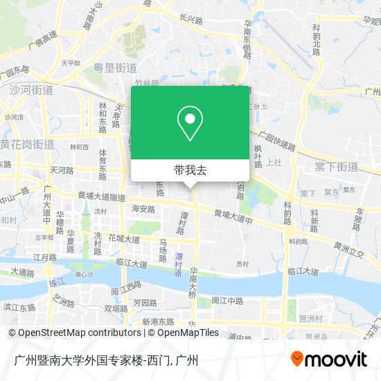 广州暨南大学外国专家楼-西门地图
