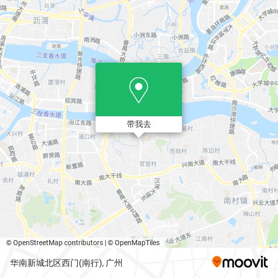 华南新城北区西门(南行)地图