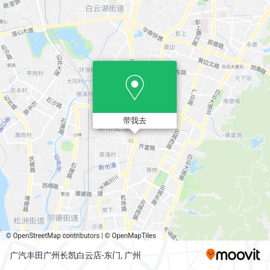 广汽丰田广州长凯白云店-东门地图