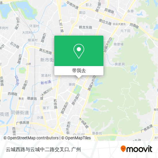 云城西路与云城中二路交叉口地图