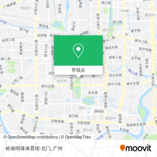 岭南明珠体育馆-北门地图