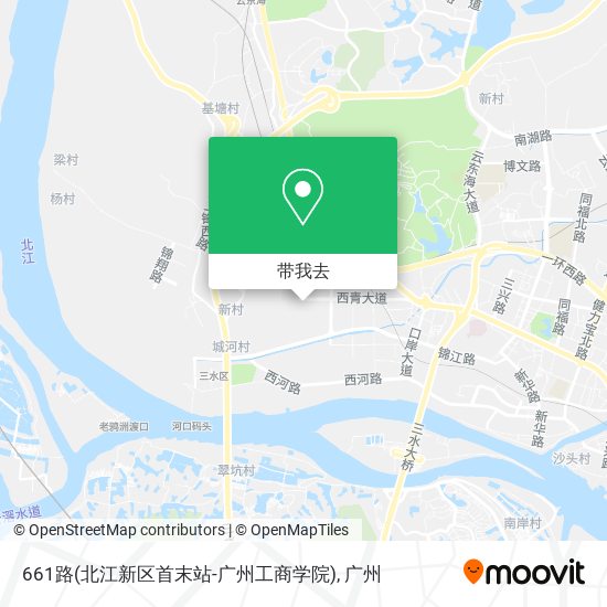 661路(北江新区首末站-广州工商学院)地图