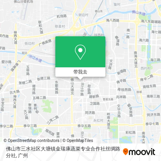 佛山市三水社区大塘镇金瑞康蔬菜专业合作社丝绸路分社地图