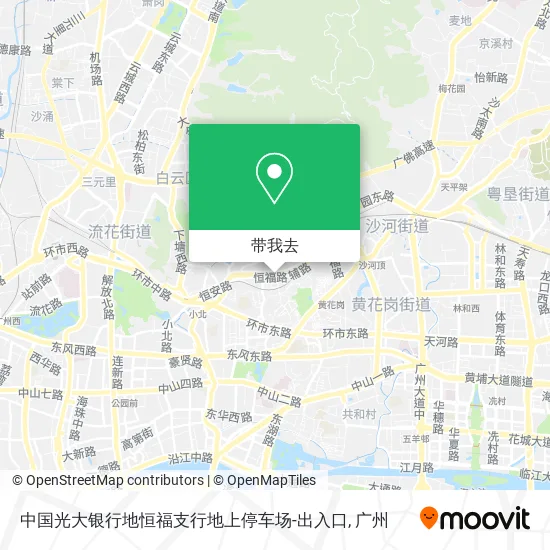 中国光大银行地恒福支行地上停车场-出入口地图