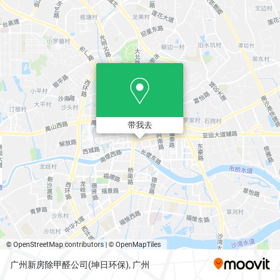 广州新房除甲醛公司(坤日环保)地图
