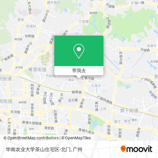 华南农业大学茶山住宅区-北门地图