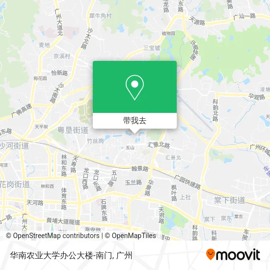 华南农业大学办公大楼-南门地图
