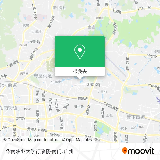 华南农业大学行政楼-南门地图