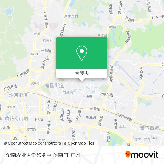 华南农业大学印务中心-南门地图