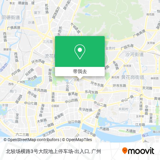 北较场横路3号大院地上停车场-出入口地图