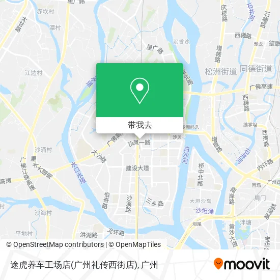 途虎养车工场店(广州礼传西街店)地图