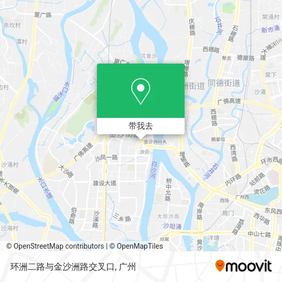 环洲二路与金沙洲路交叉口地图