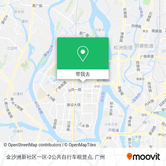 金沙洲新社区一区-2公共自行车租赁点地图