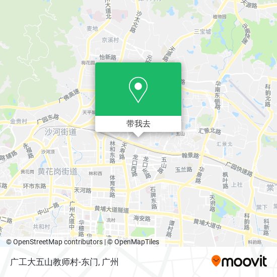广工大五山教师村-东门地图
