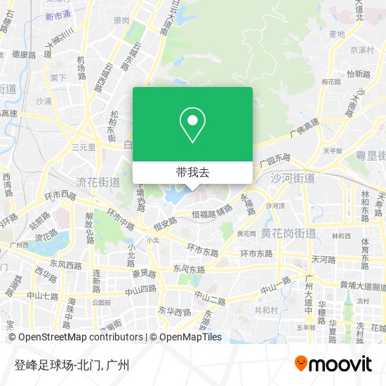 登峰足球场-北门地图