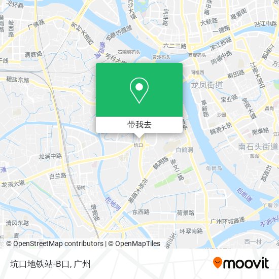 坑口地铁站-B口地图