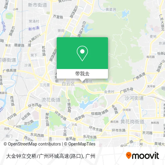大金钟立交桥/广州环城高速(路口)地图