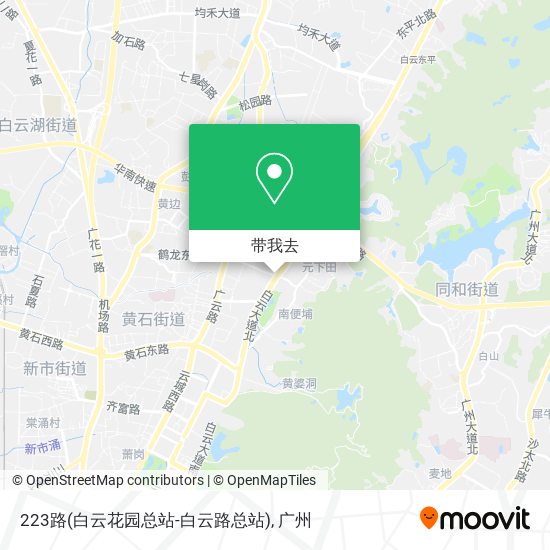 223路(白云花园总站-白云路总站)地图