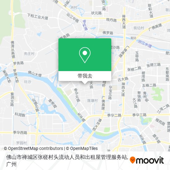 佛山市禅城区张槎村头流动人员和出租屋管理服务站地图