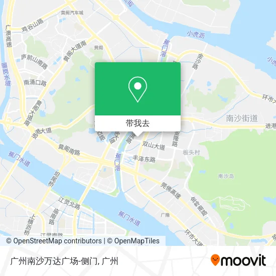 广州南沙万达广场-侧门地图