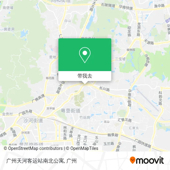 广州天河客运站南北公寓地图