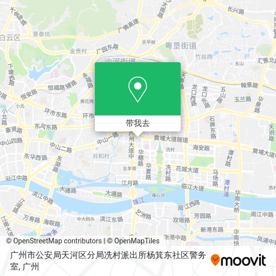 广州市公安局天河区分局冼村派出所杨箕东社区警务室地图