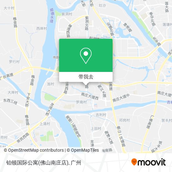 铂顿国际公寓(佛山南庄店)地图
