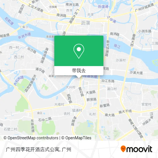 广州四季花开酒店式公寓地图
