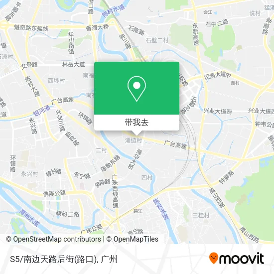 S5/南边天路后街(路口)地图