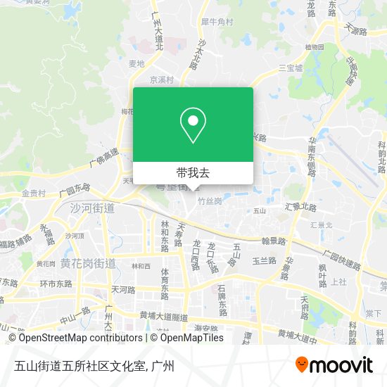 五山街道五所社区文化室地图