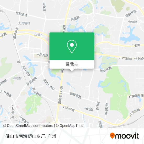 佛山市南海狮山皮厂地图